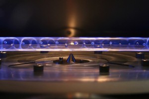 The synchotron casting light on air particles