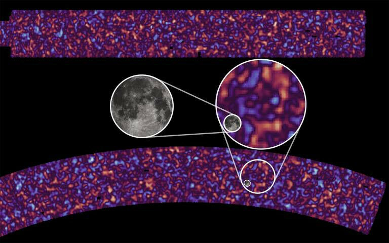 Inferred dark matter distribution in the sky areas observed by KiDS.