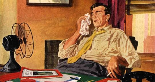 Post-war advertisement for air conditioning by Carrier      
            Credit: