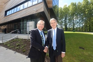 L-R: Prof Carlos Frenk, ICC, Durham University and Philip Hammond, Chancellor of