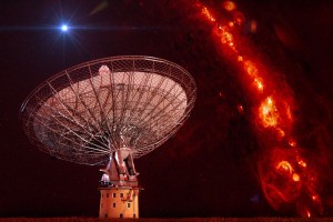 Impression of one of the radio bursts. Credit: Swinburne Astronomy Productions