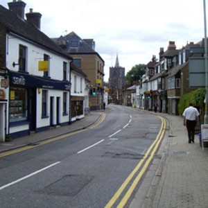 �Church Street, Rickmansworth, a typical small-scale suburban centre.