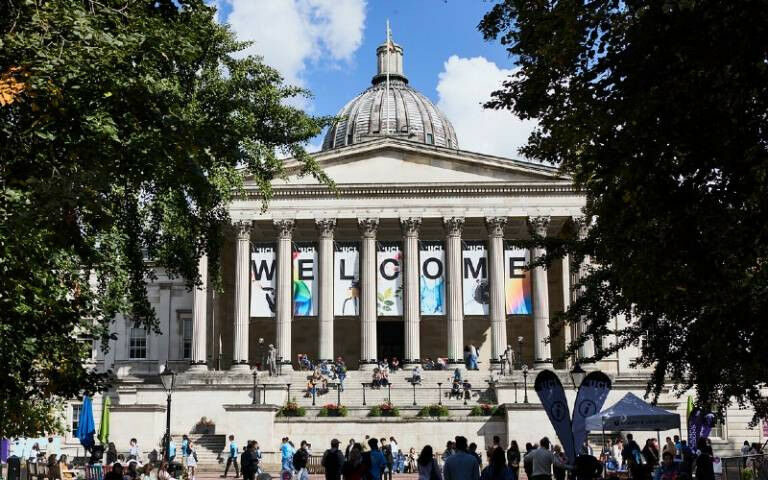 Students on Main Quad at UCL