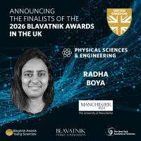 Radha Boya reaches final of Blavatnik Awards for Young Scientists UK
