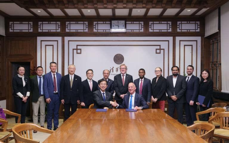 The UCL and Tsinghua delegation at the MoU signing in November 2024