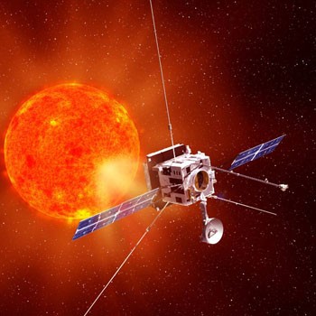 A computer-generated image of the Solar Orbiter (credit: ESA).