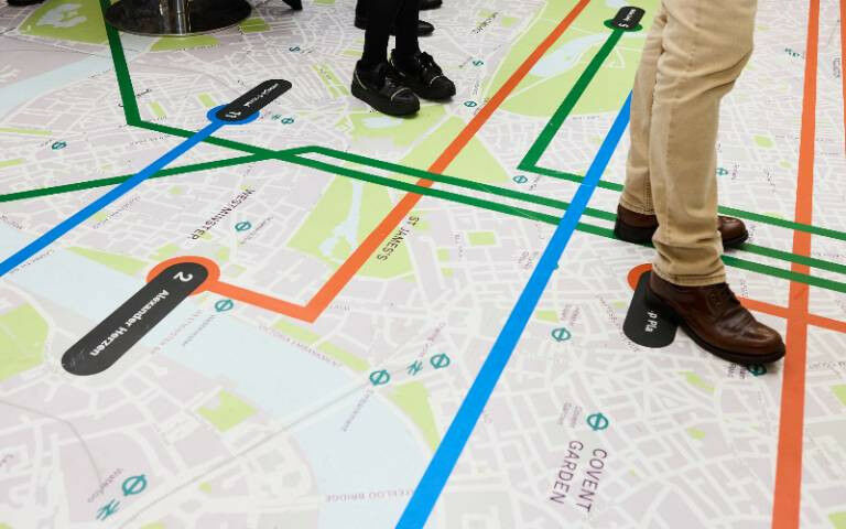 European Literary Map of London floor - (1) The European Literary Map of London 