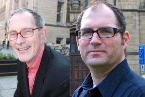 Geoff Ryman (L) and Dr David Kirby